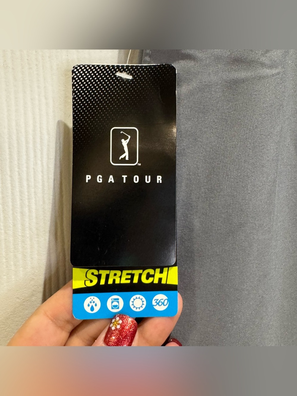 NEW PGA Tour Athletic Golf Shorts Men's 42 Motionflux Stretch Grey - Picture 3 of 10
